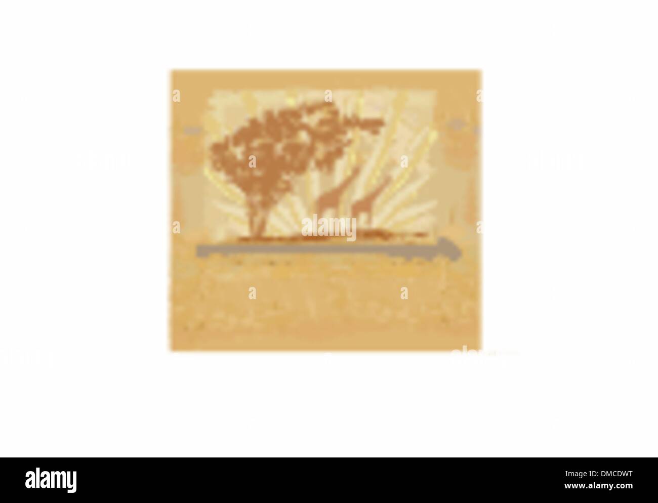 Grunge Hintergrund mit afrikanischen Fauna und flora Stock Vektor