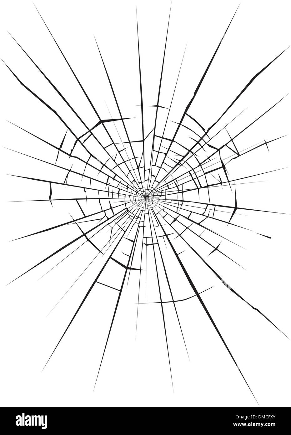 Zerbrochenes Glas Stock Vektor