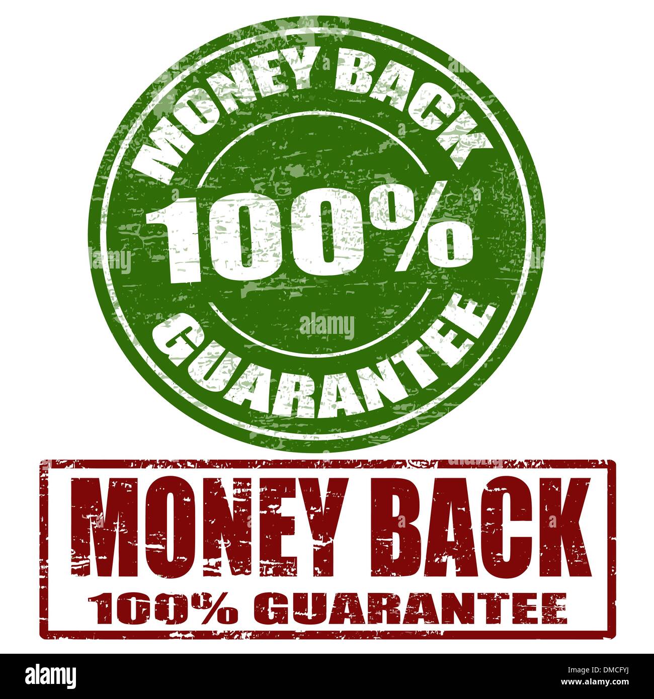 Geld-zurück-Briefmarken Stock Vektor