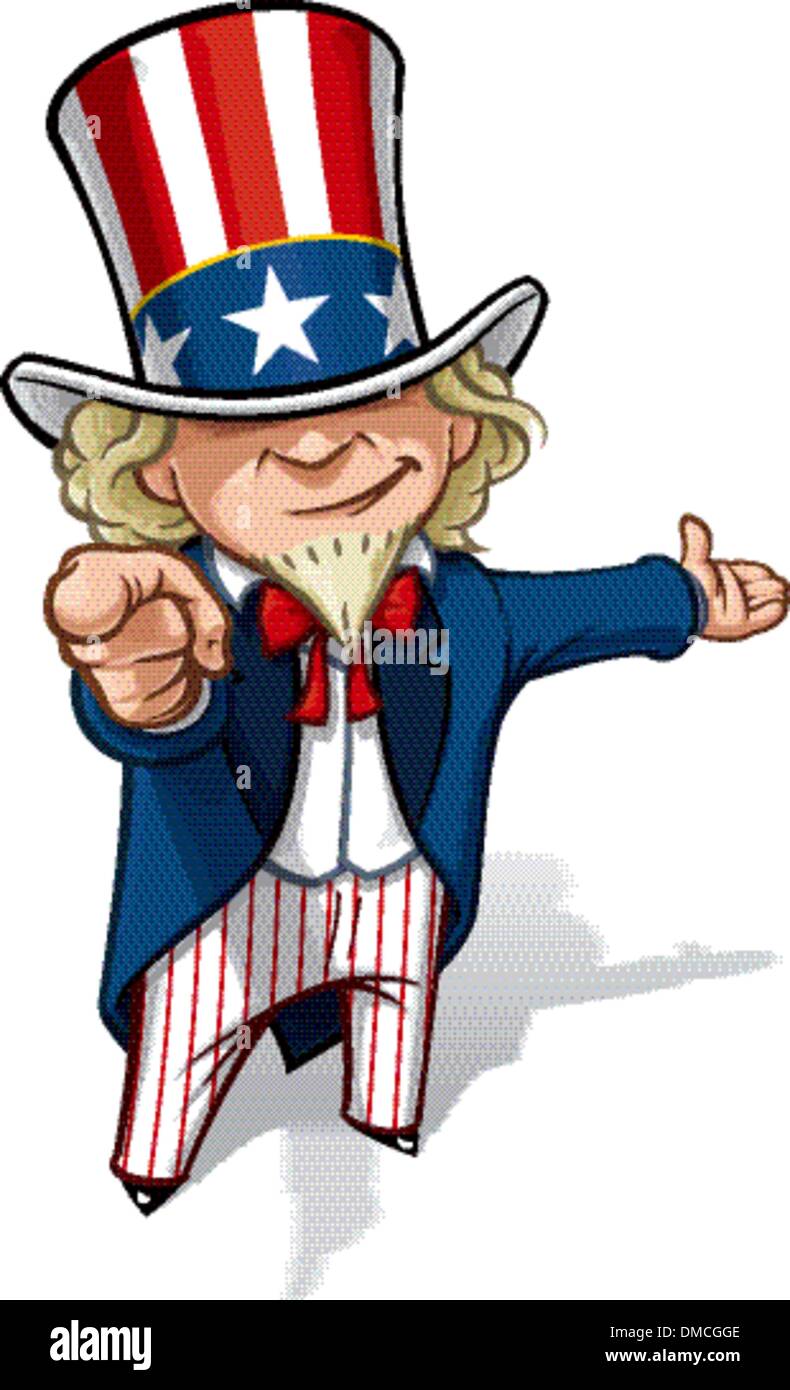 Uncle Sam "Ich will dich" präsentiert Stock Vektor