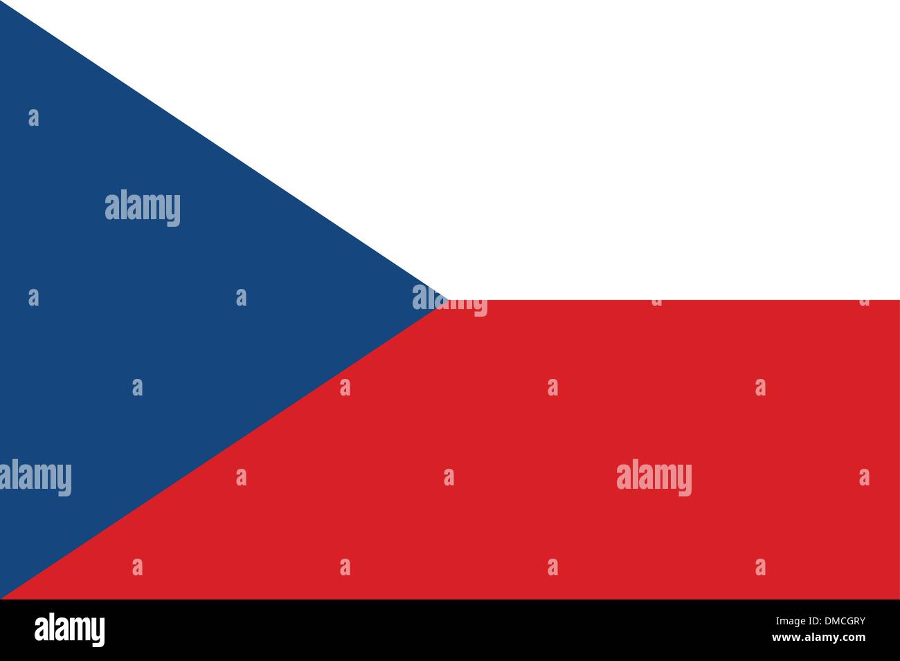 Flagge der Tschechischen Republik Stock Vektor