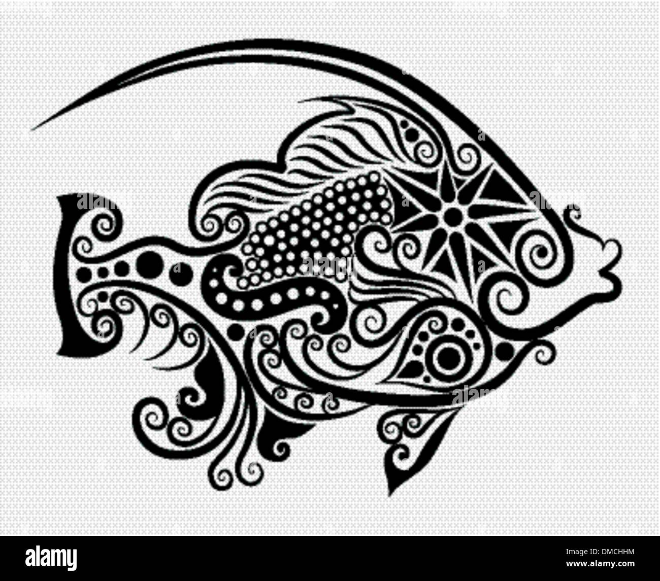 Fisch Zier Schwarzweiß Stockfotos und  bilder   Alamy