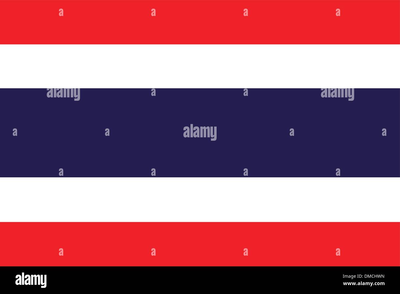 Flagge von Thailand Stock Vektor