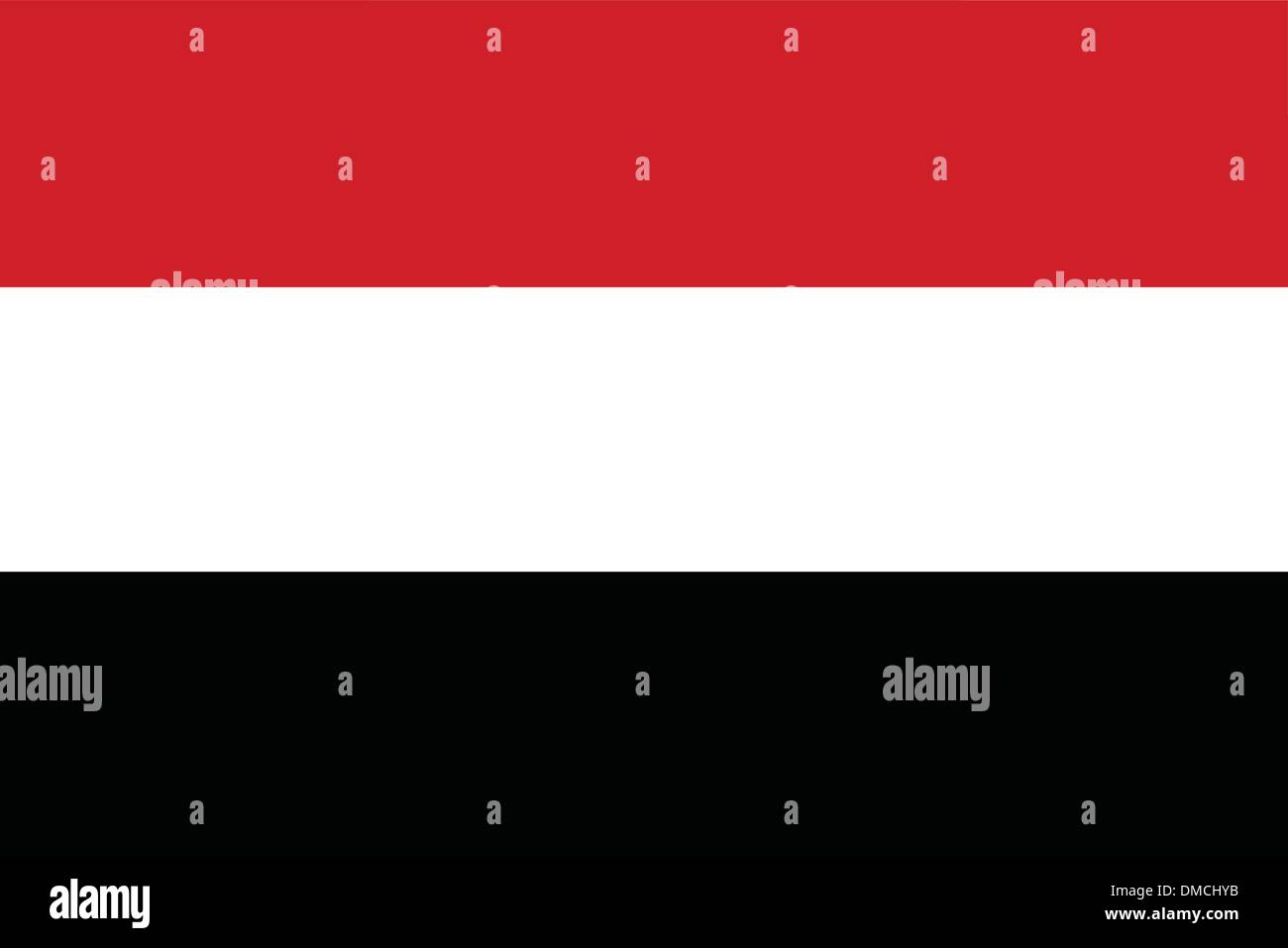 Flagge des Jemen Stock Vektor