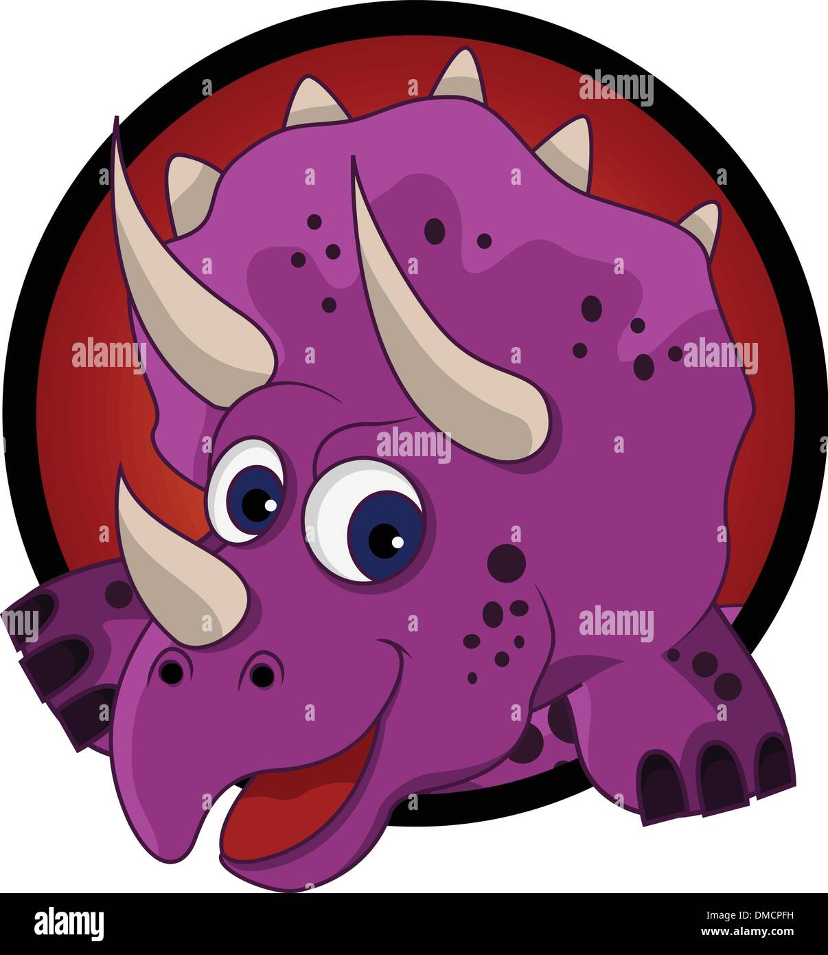 lustige Dinosaurier Kopf cartoon Stock Vektor