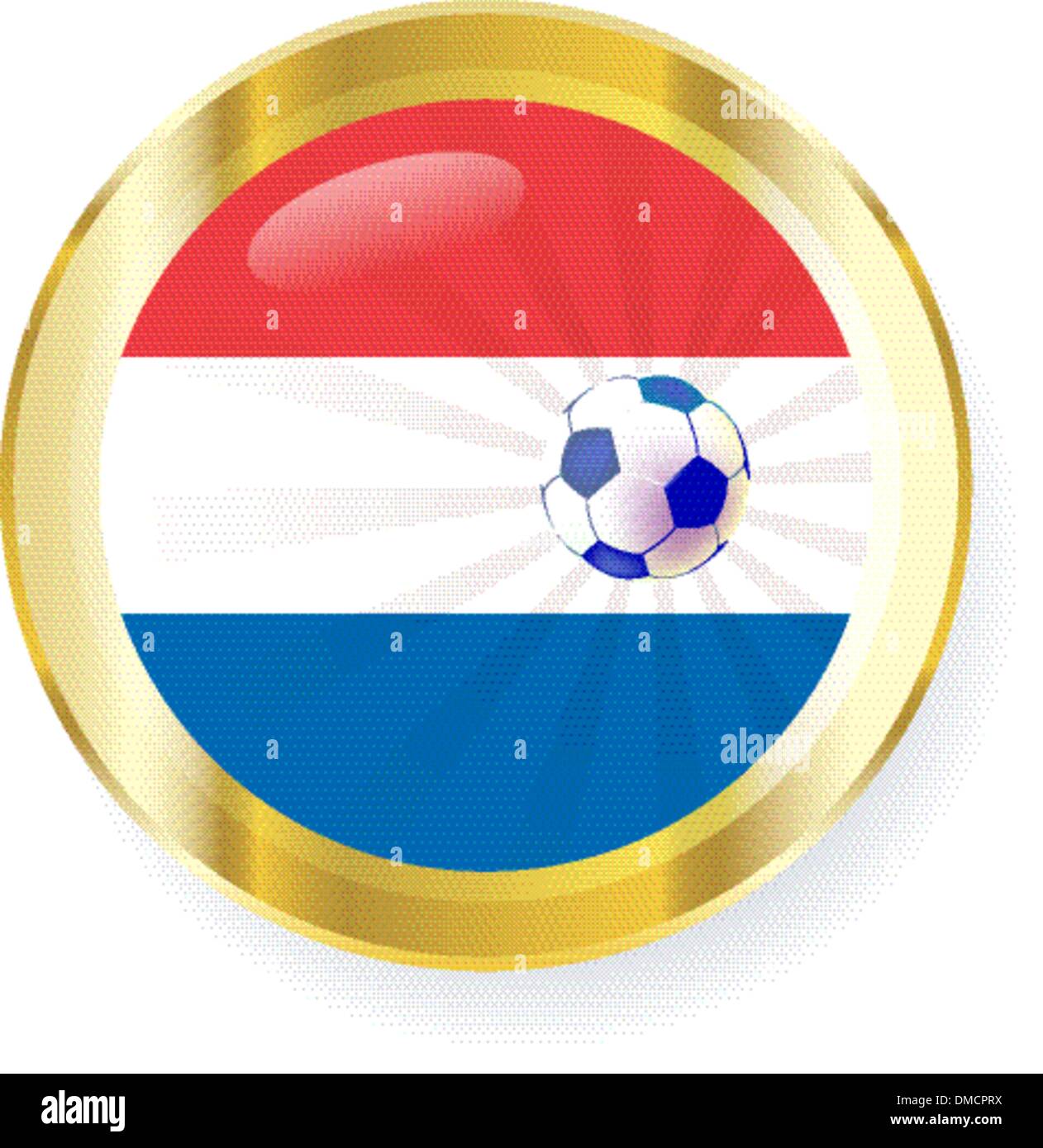 Flagge der Niederlande (Holland) in Kreisform Witz Stock Vektor