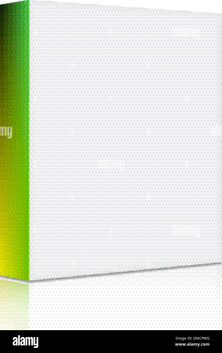 Vektor 3d leer Software-Box mit soliden und gradient front Stock Vektor
