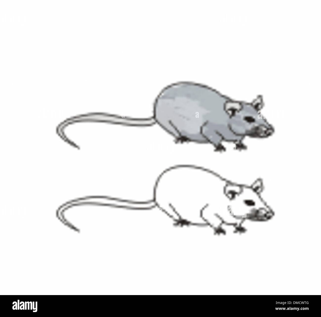 Cartoon-Ratte-doodle Stock Vektor