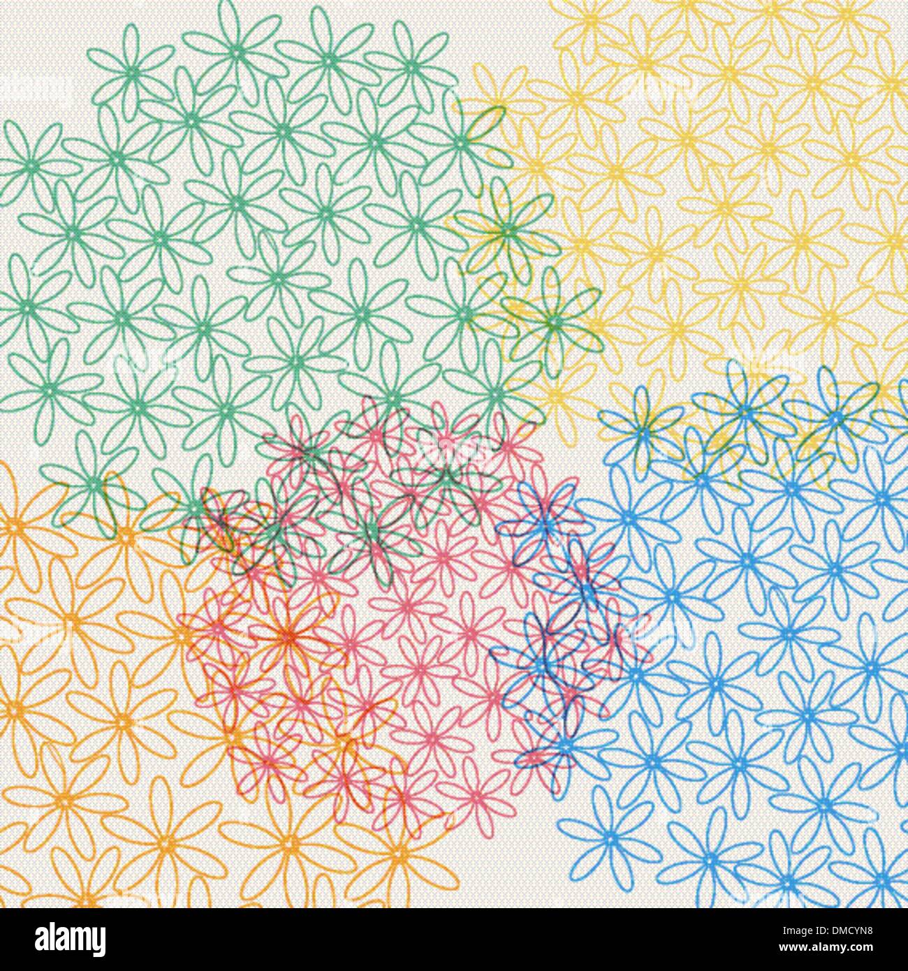 Bunte Transparenz Blumen Stock Vektor