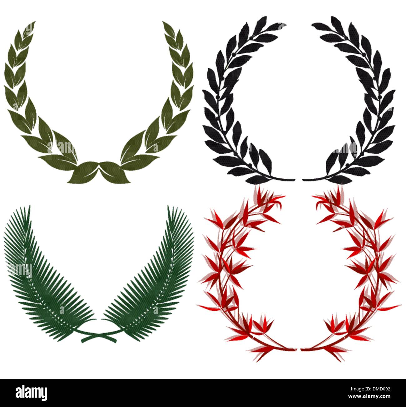 Lorbeerkranz und Ehrungen Stock Vektor