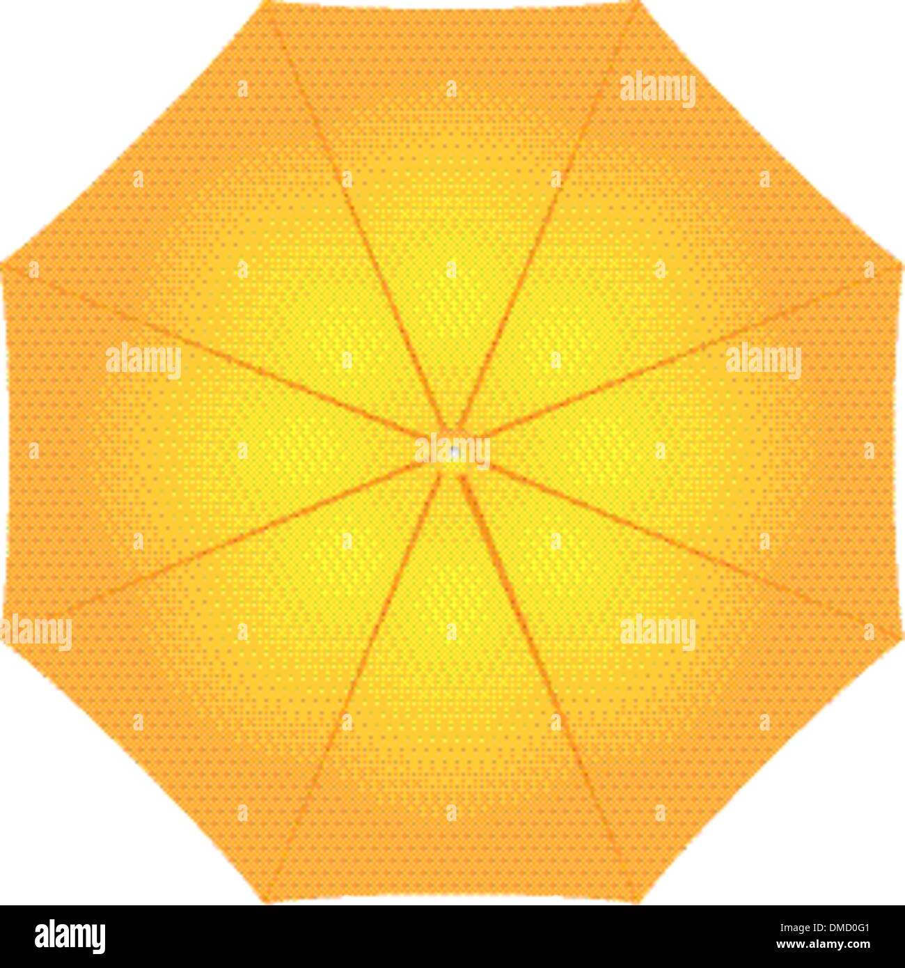 Weiblichen gelben Regenschirm Stock Vektor
