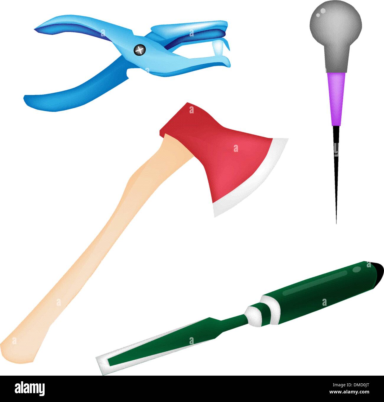 Eine Illustration-Sammlung von verschiedenen Handwerk Werkzeuge Stock Vektor