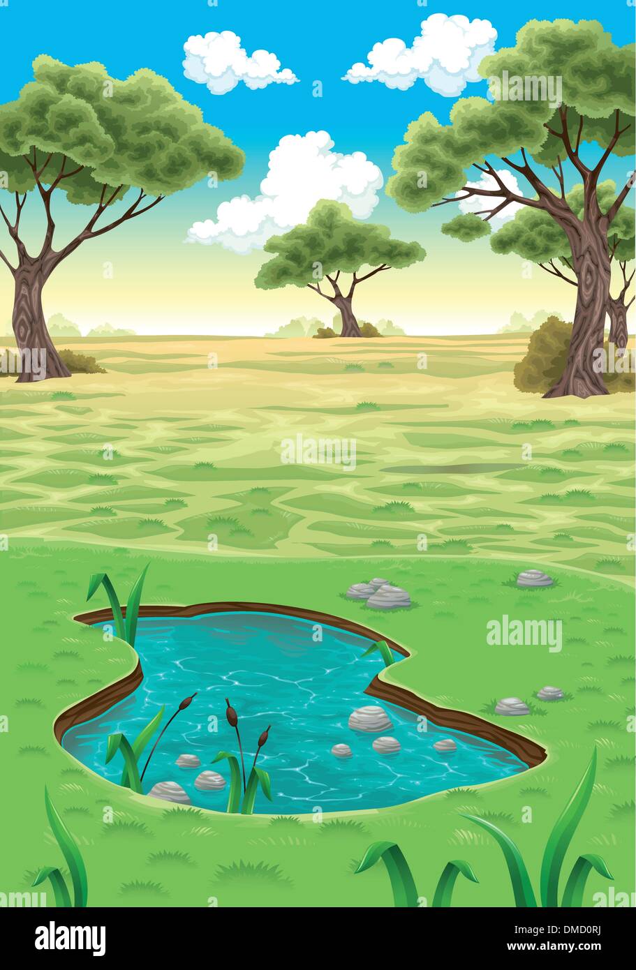 Naturlandschaft. Stock Vektor