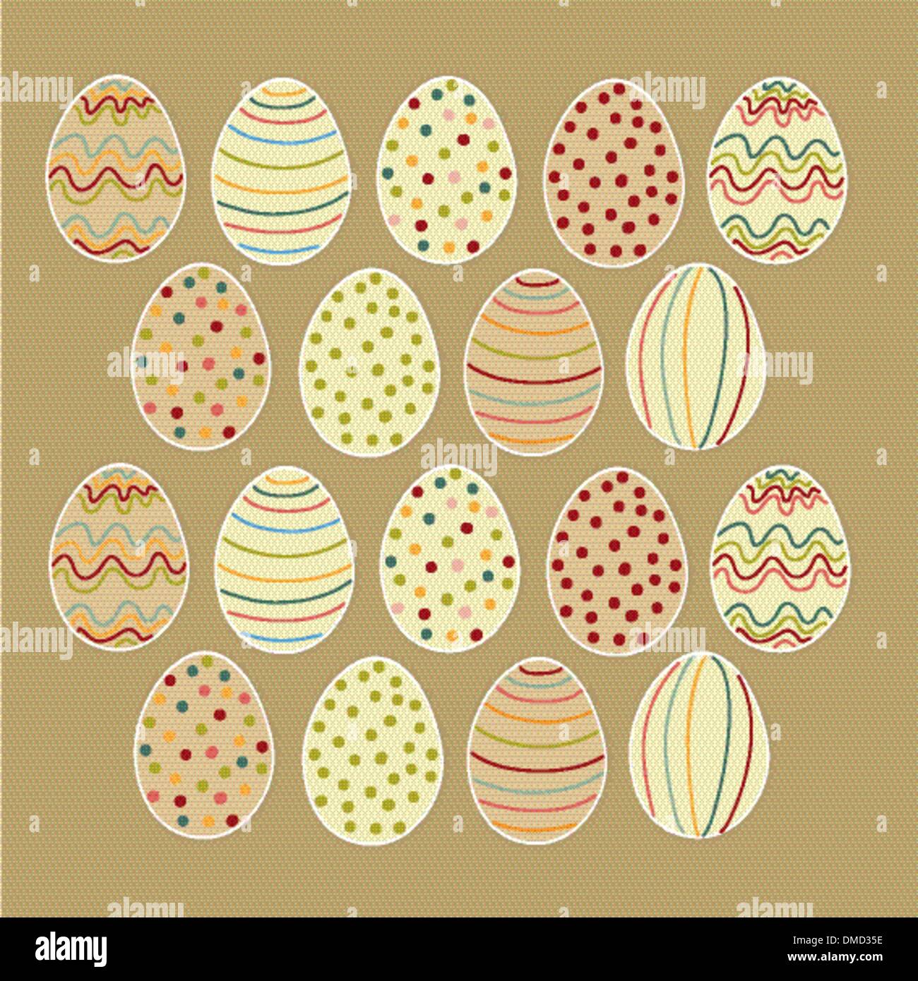 Frohe Ostern Eiern Satz Stock Vektor