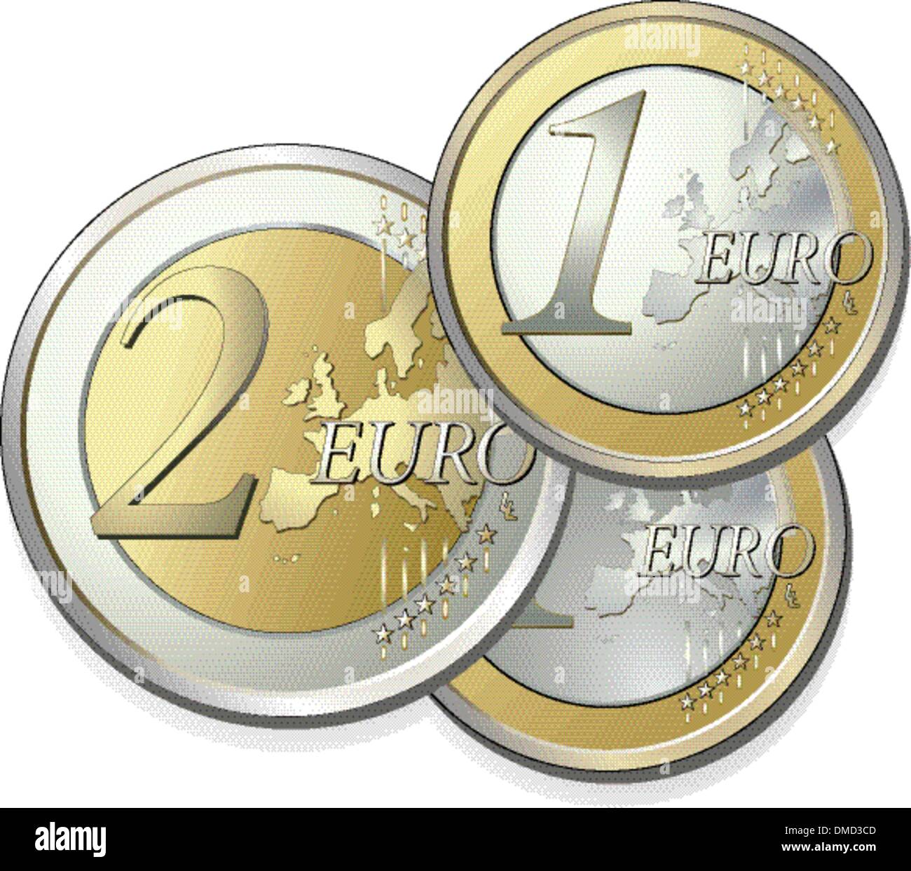 Euro-Münzen Stock Vektor