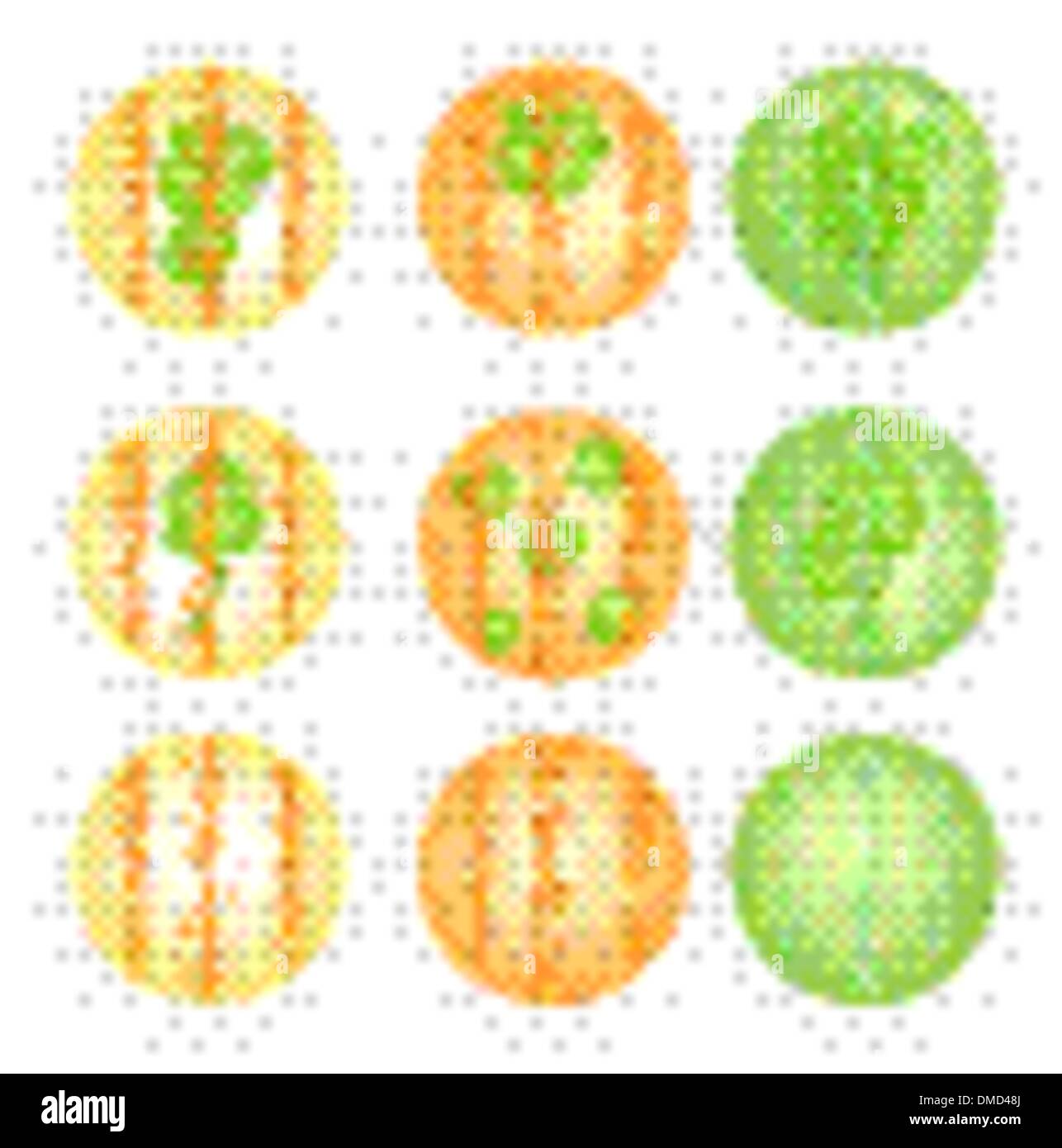 Abbildung Set von vier-Blatt Klee Banner Stock Vektor