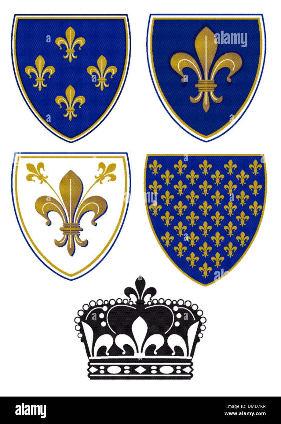 Heraldik Lily, Fleur de lis Stock Vektor