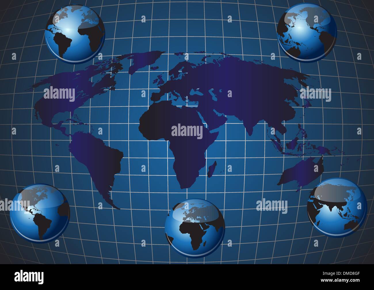 Globus und Karte Vektor-Hintergrund Stock Vektor