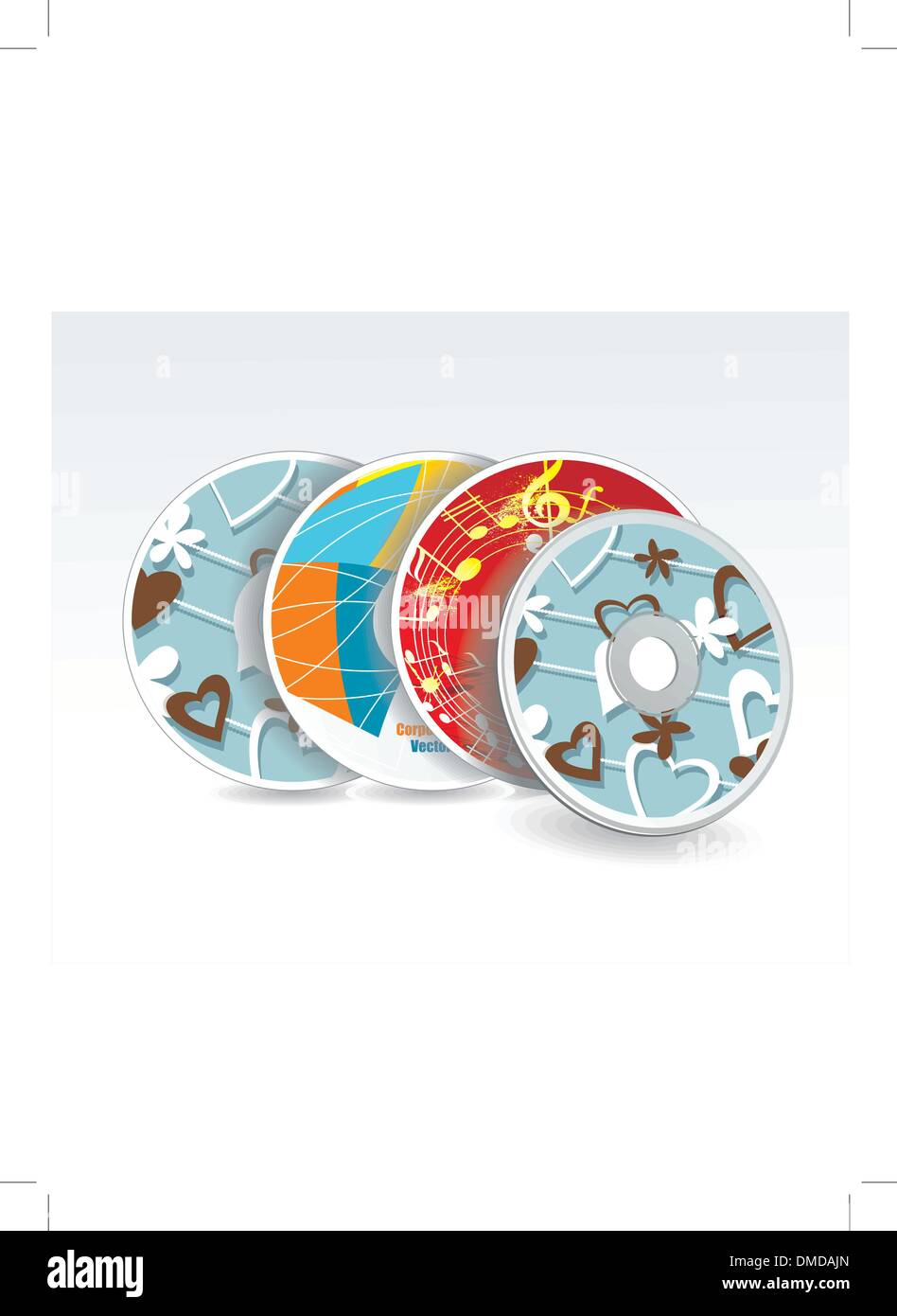 Festlegen der Vektor cd Cover Design-Vorlage-Design. Stock Vektor