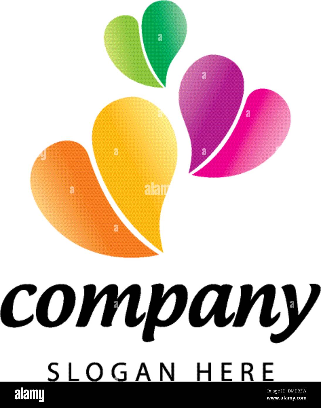 Logo-Herzen-Urlaub-Liebe Stock Vektor