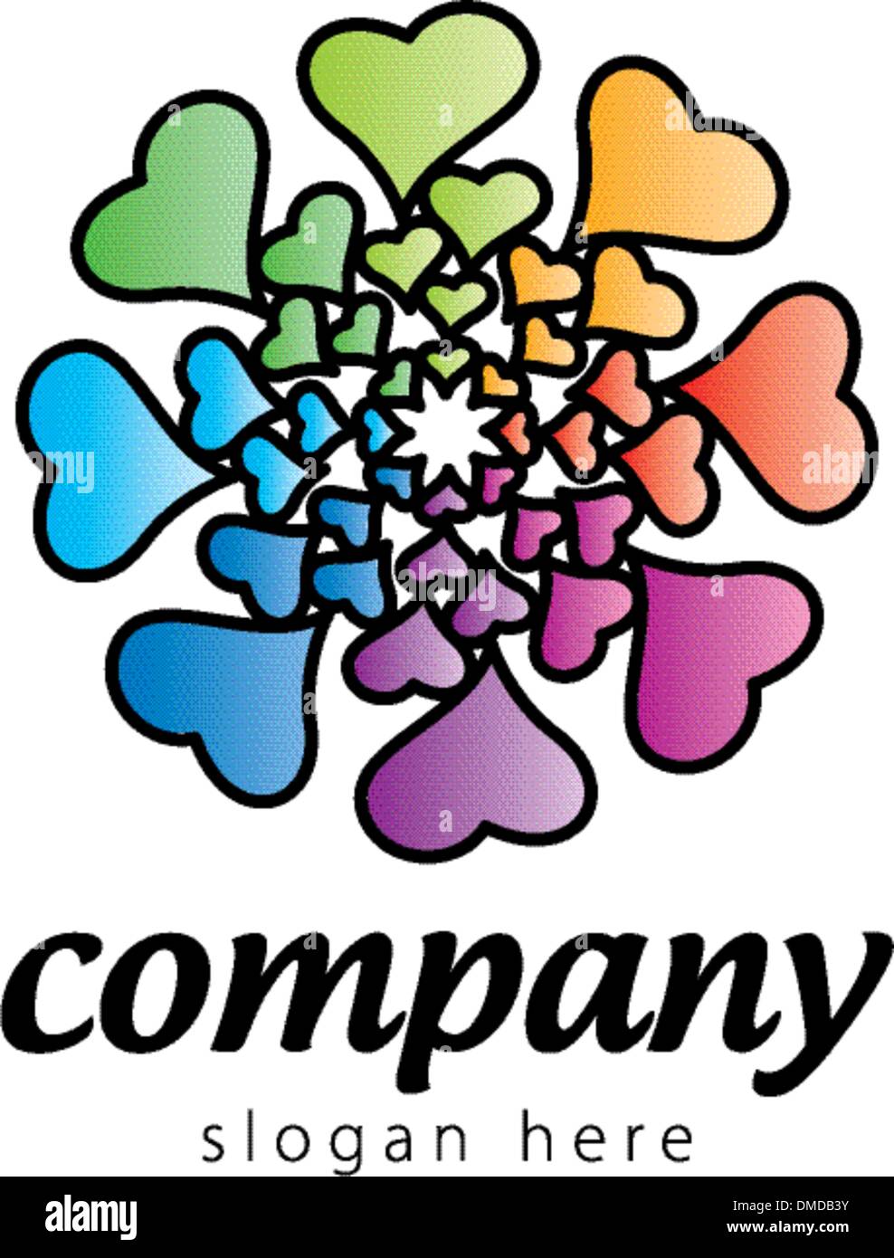 Logo-Herzen Stock Vektor