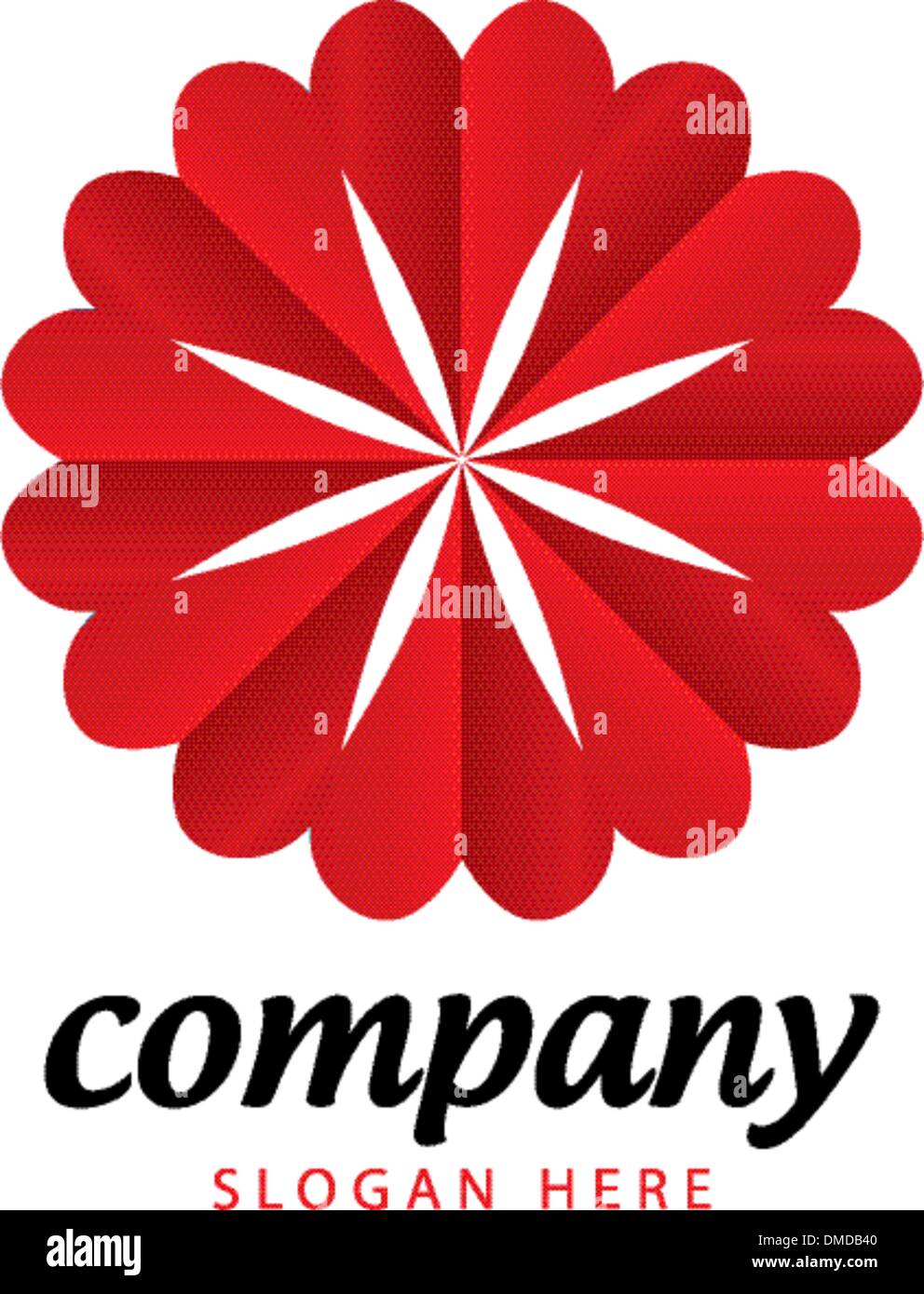 Logo-Urlaub-Herzen Stock Vektor