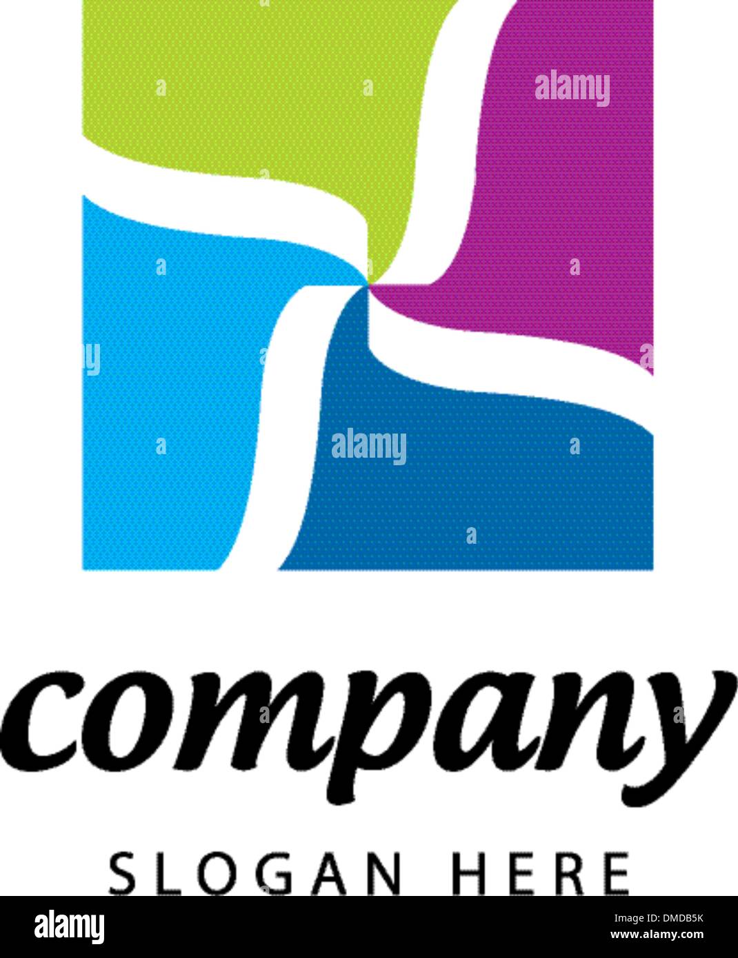 Vektor-Logo-Textil-Unternehmen Stock Vektor