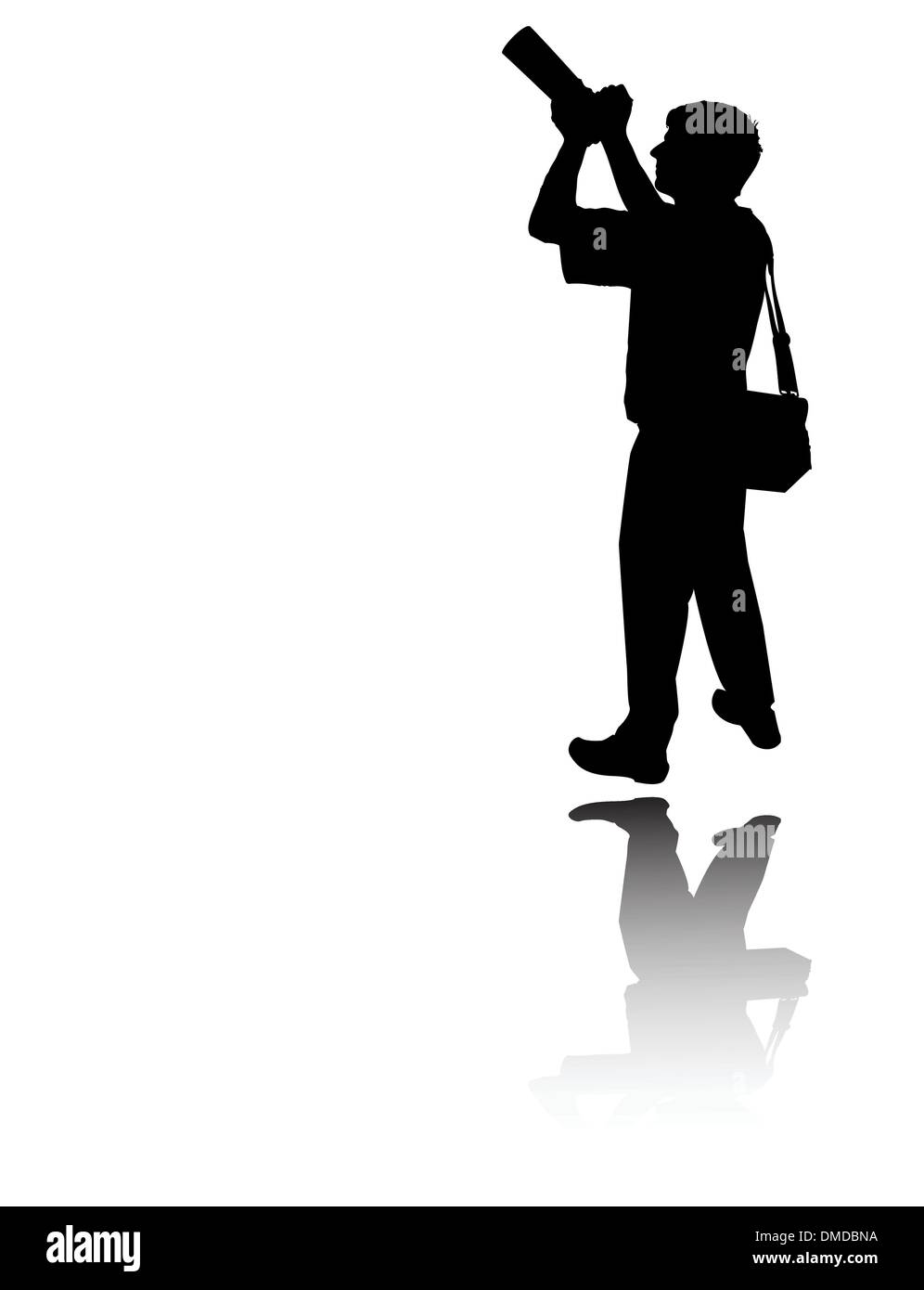 des Vektors Fotograf Silhouette Stock Vektor