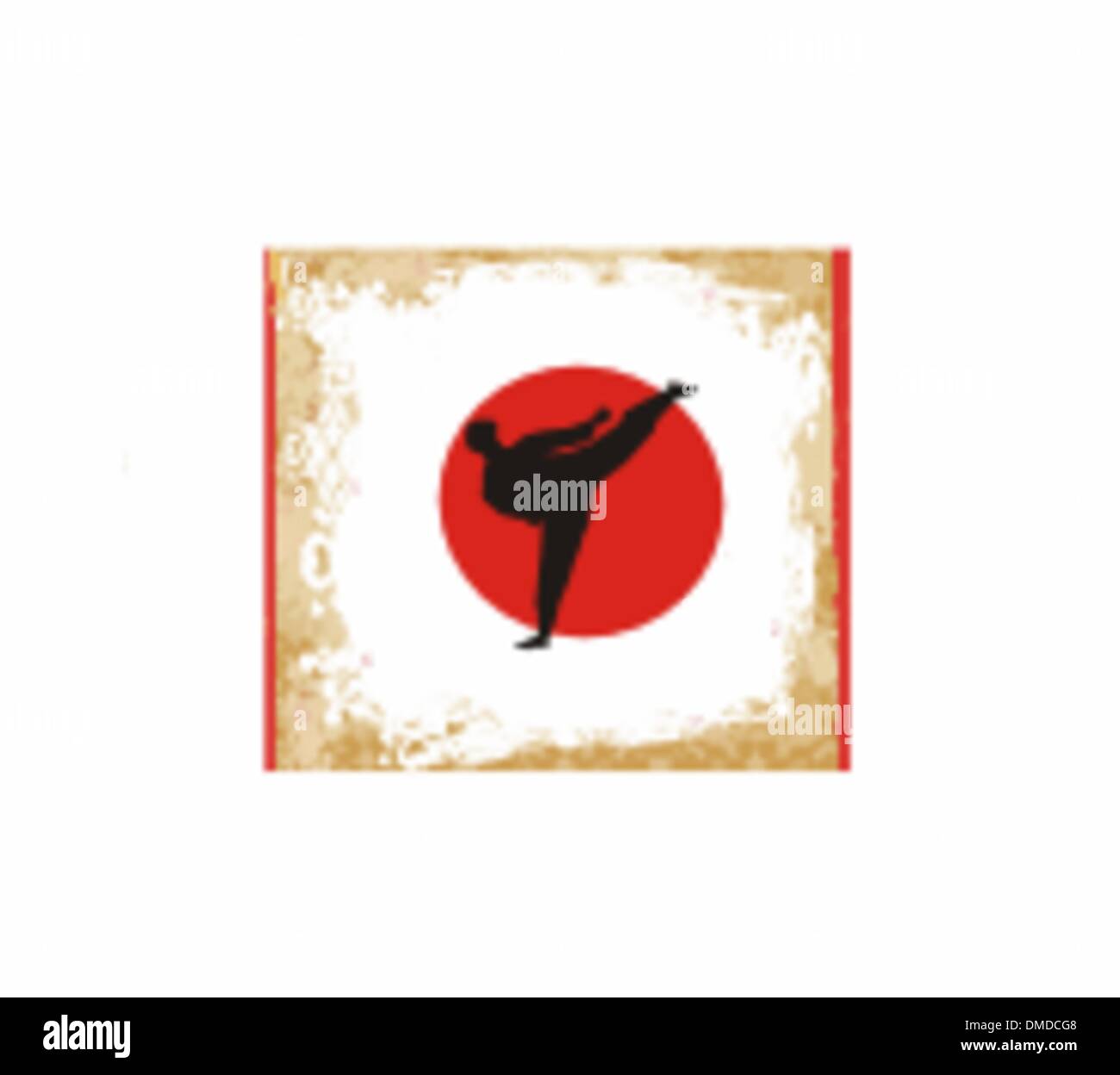 Karate-Grunge-Plakat Stock Vektor