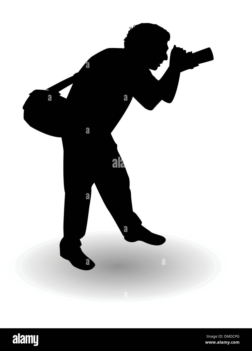 des Vektors Fotograf Silhouette Stock Vektor