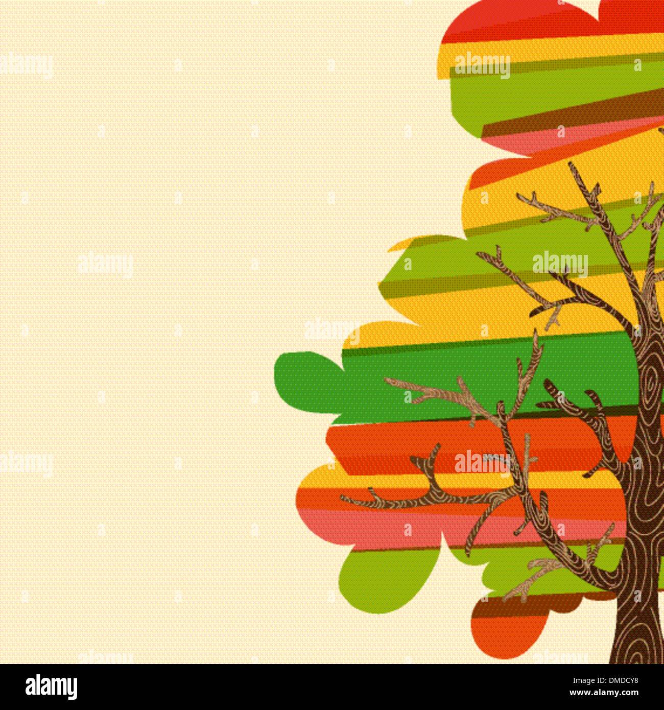 Multicolor Baum Hintergrund Stock Vektor