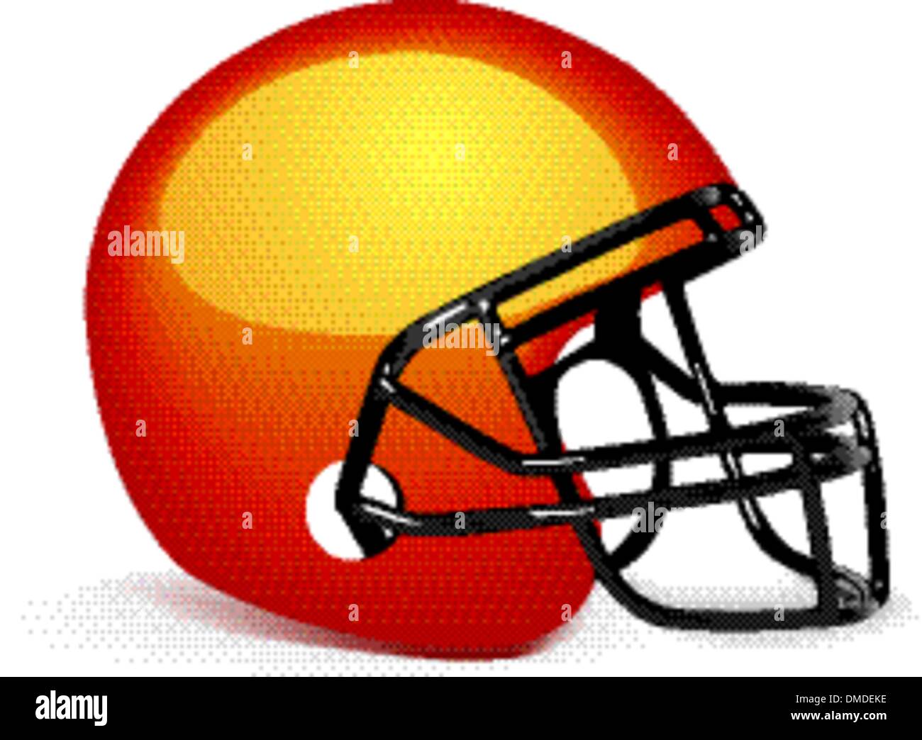 Football Helm auf weiß Stock Vektor