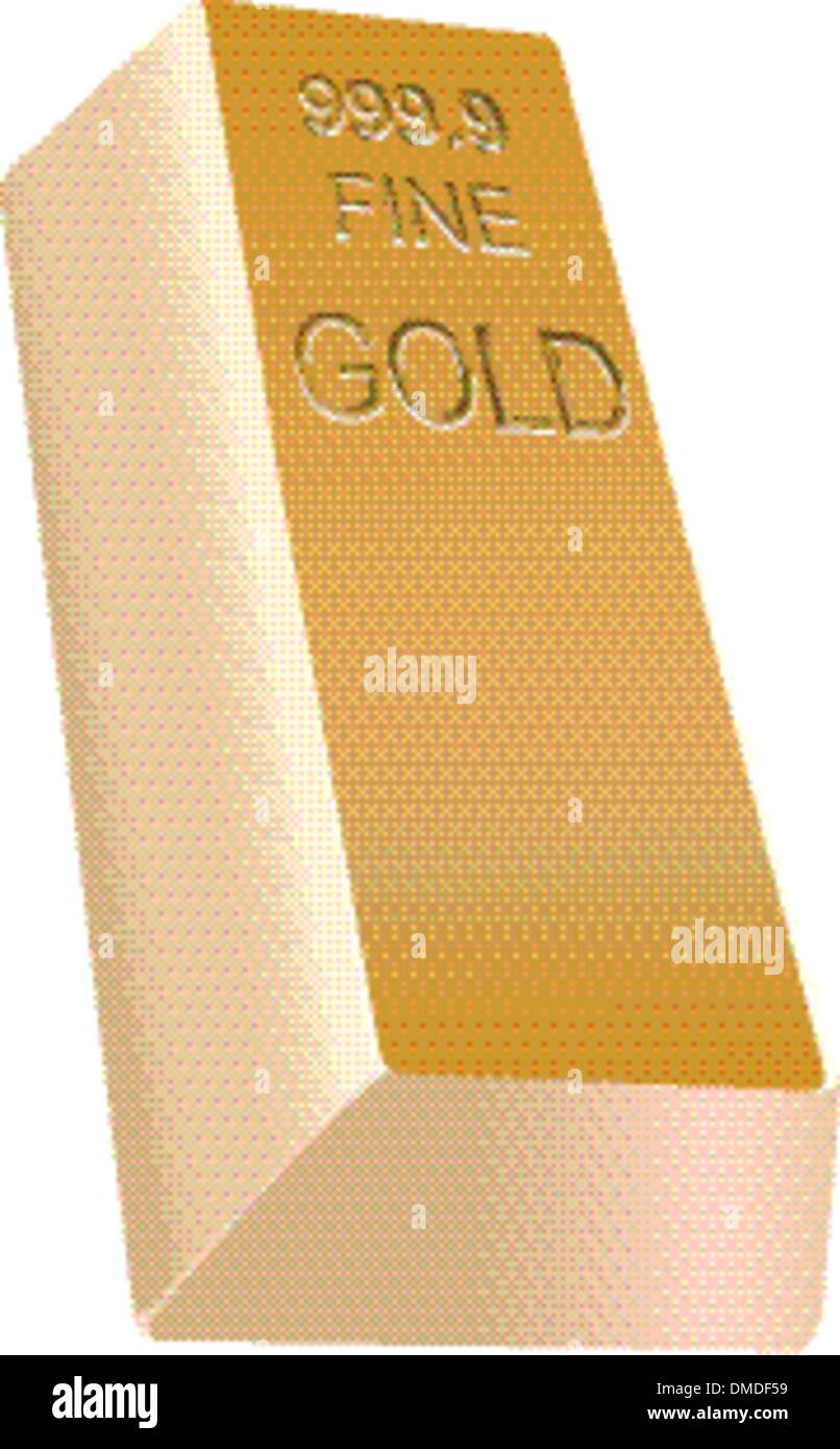 Goldbarren Stock Vektor