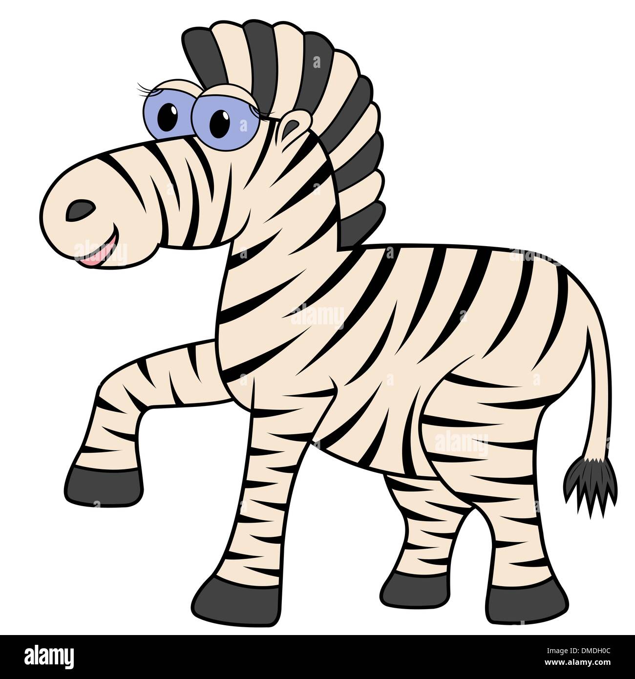 Zebra Cartoon-Vektor-Illustration Stock-Vektorgrafik - Alamy
