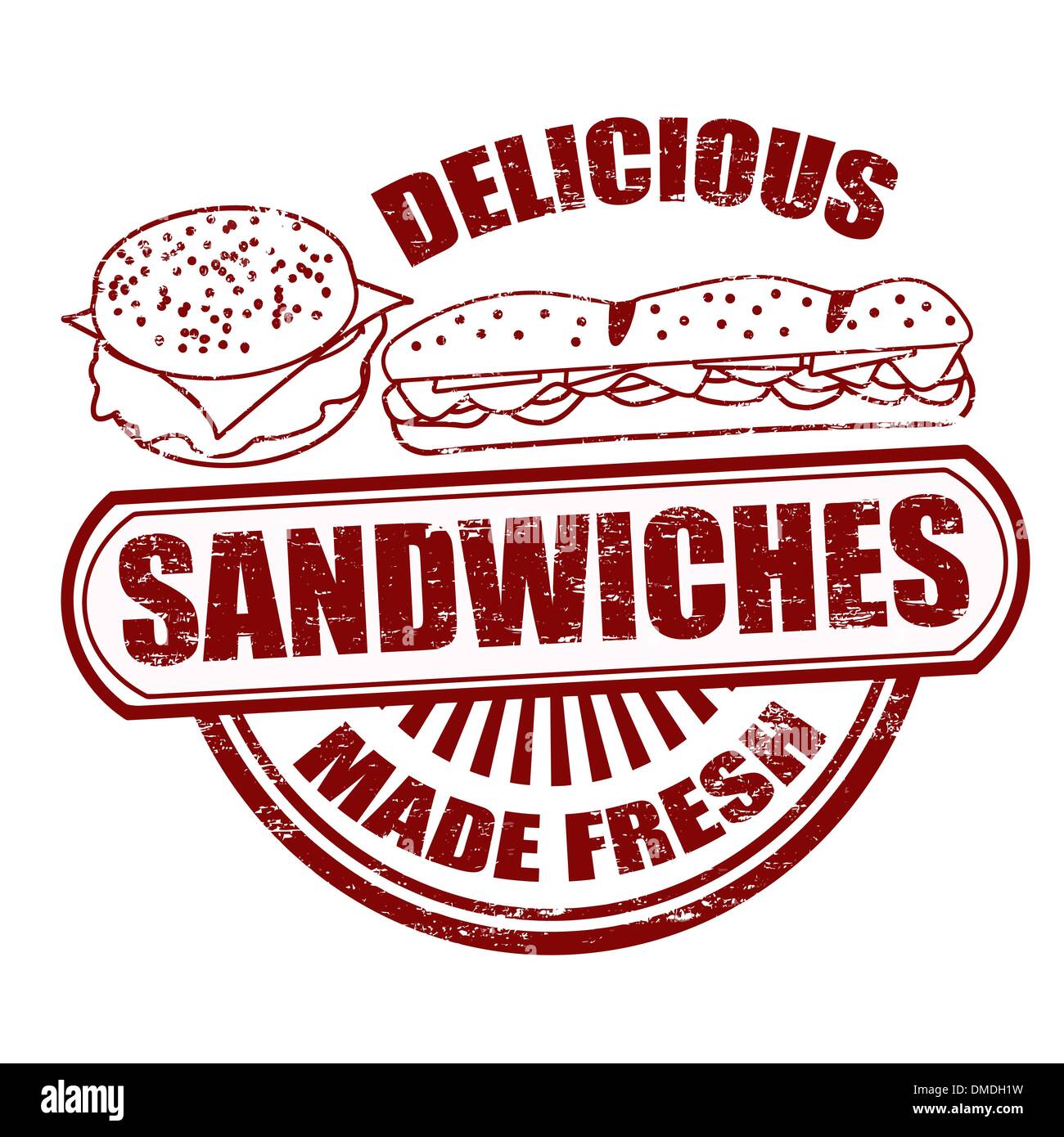 Sandwiches-Stempel Stock Vektor