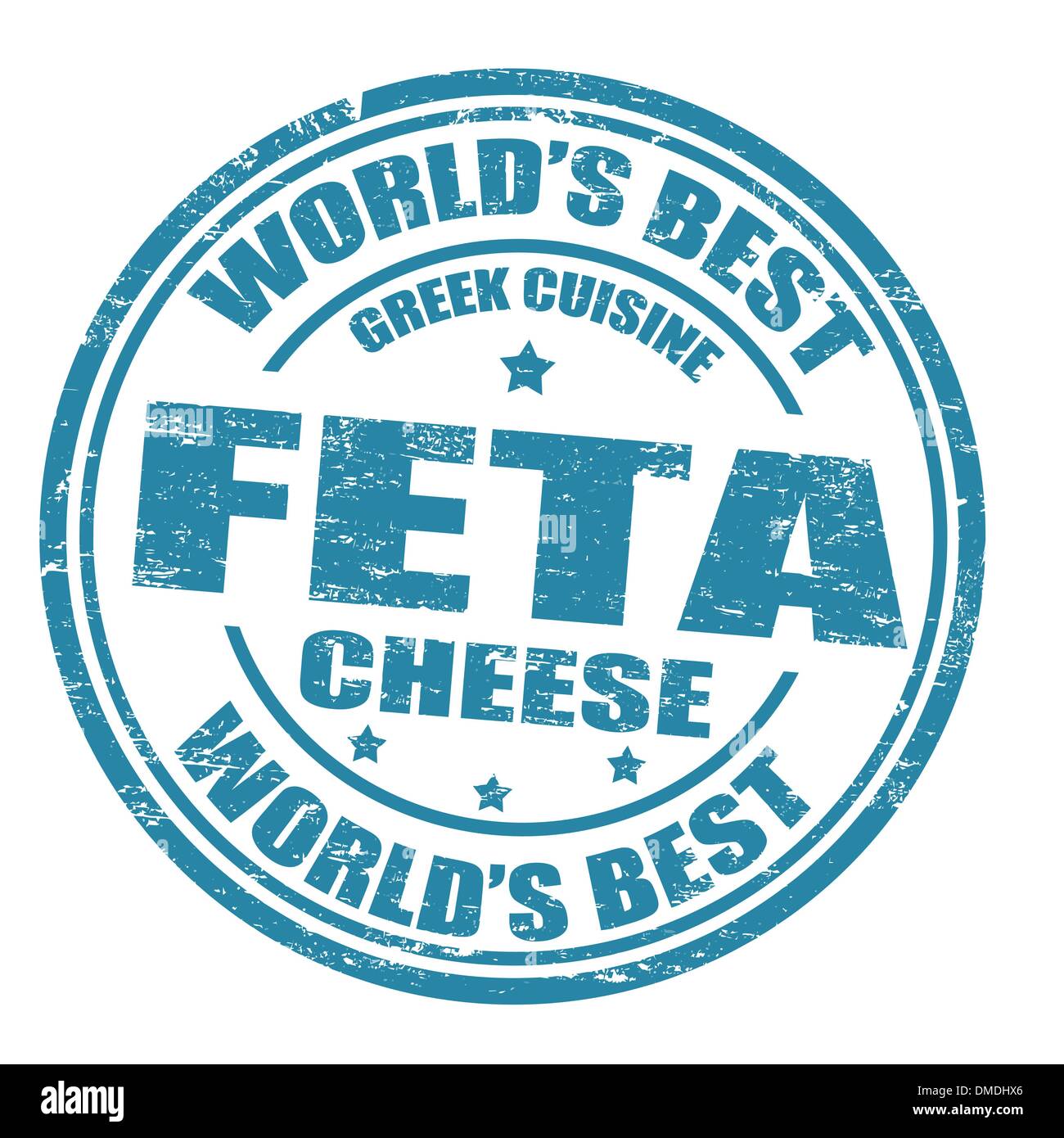 Feta-Käse-Stempel Stock Vektor