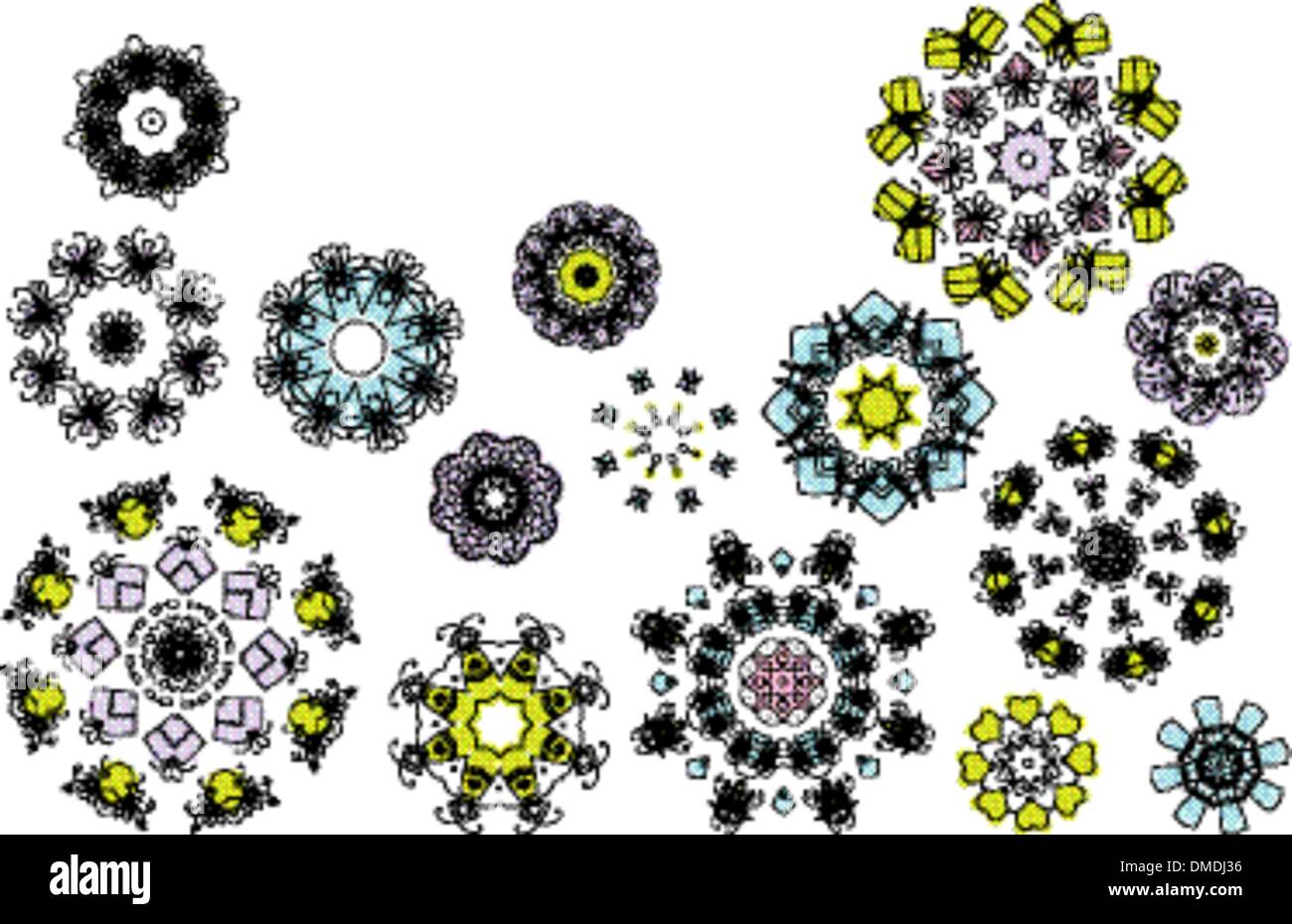 Geometrische Blumen, Hintergrund für Ihr design Stock Vektor