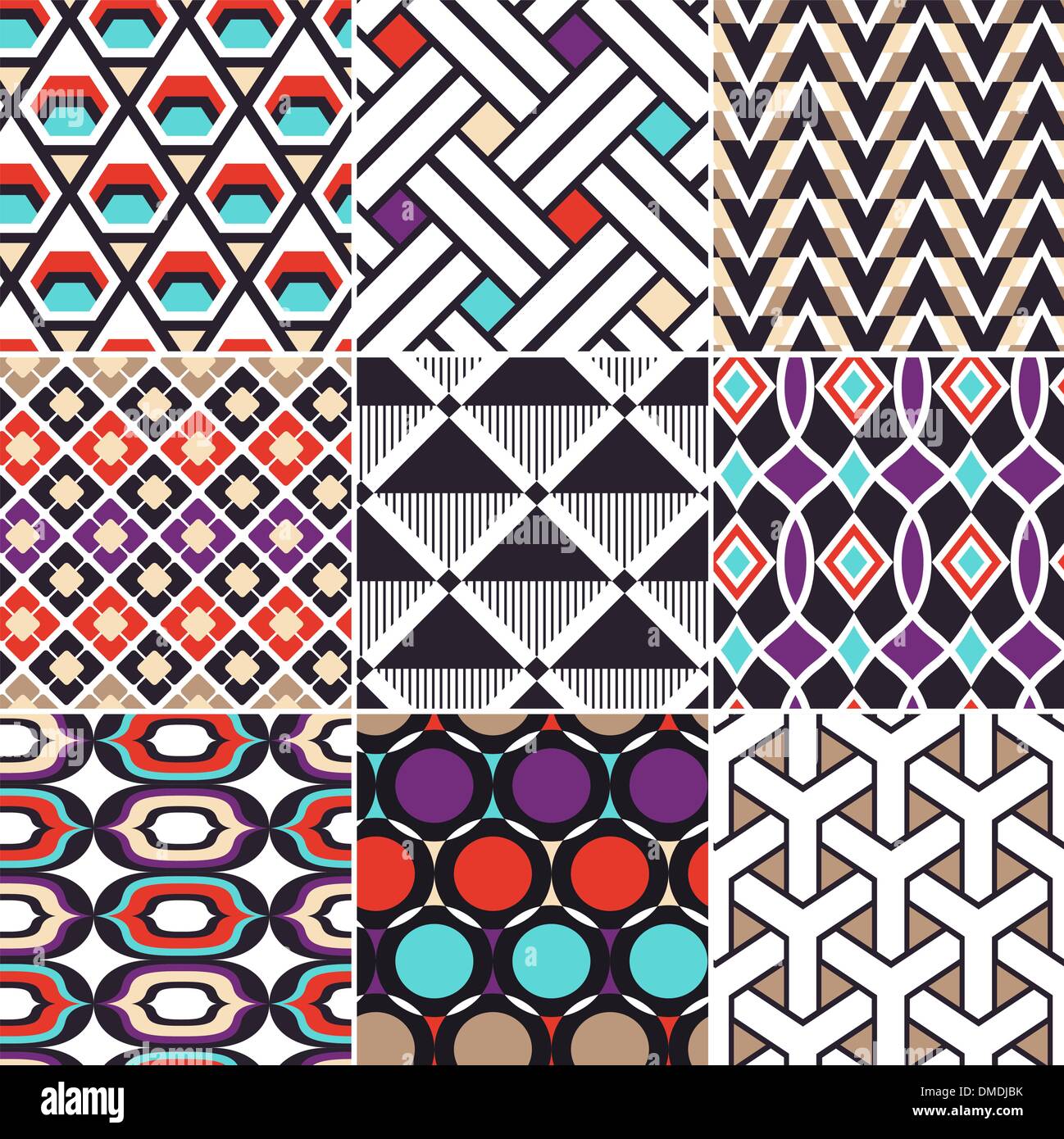 nahtlose bunten geometrischen Muster Stock Vektor