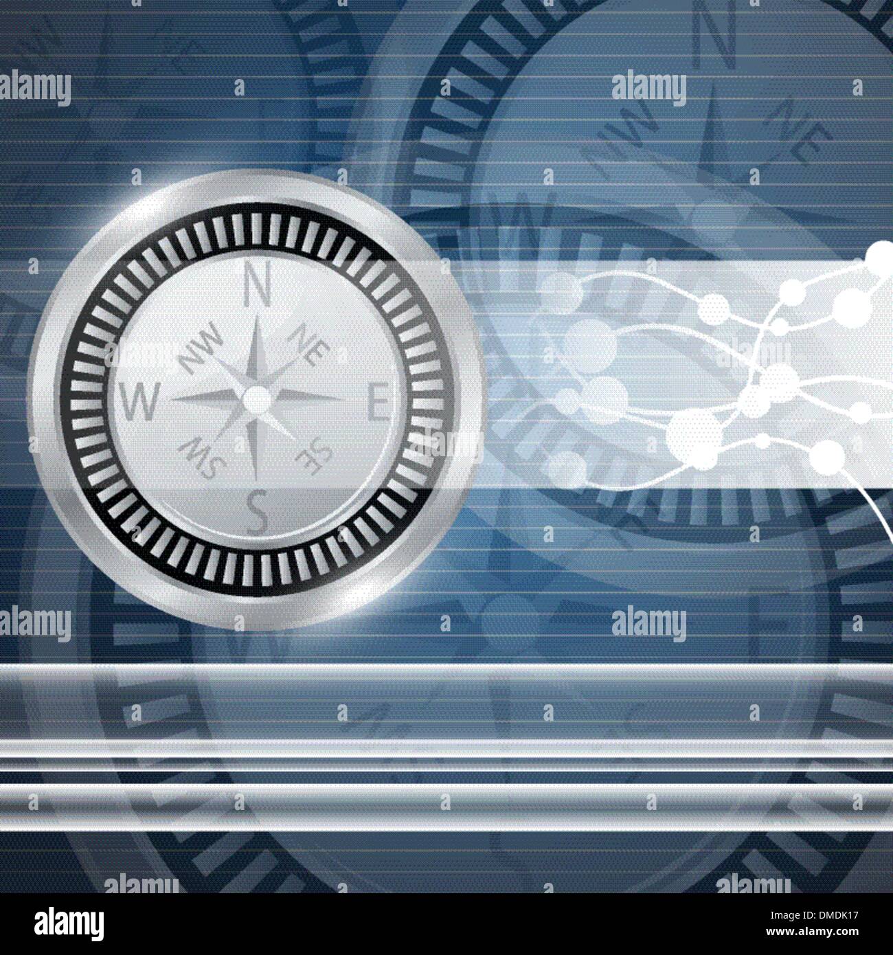 Abstrakte Kompass und Technik-Hintergrund Stock Vektor