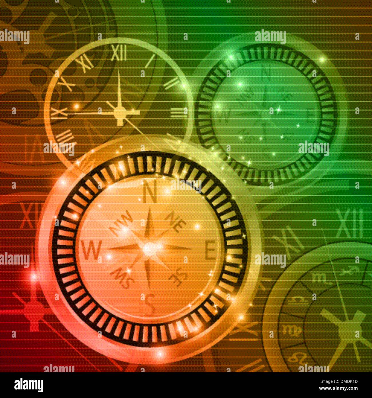 abstrakte Kompass Hintergrund Vektor Eps 10 Stock Vektor