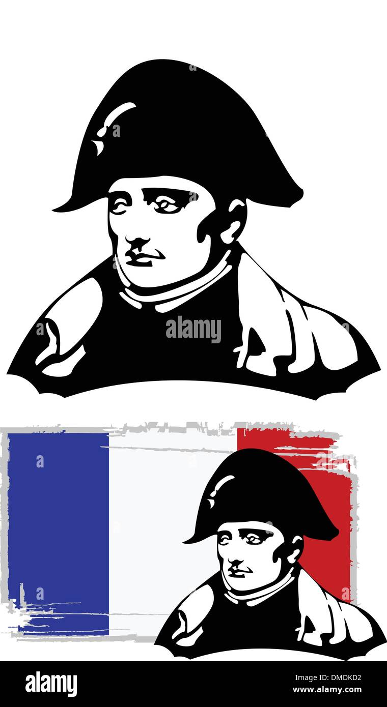 der Vektor Napoleon Bonaparte Kopf Stock Vektor