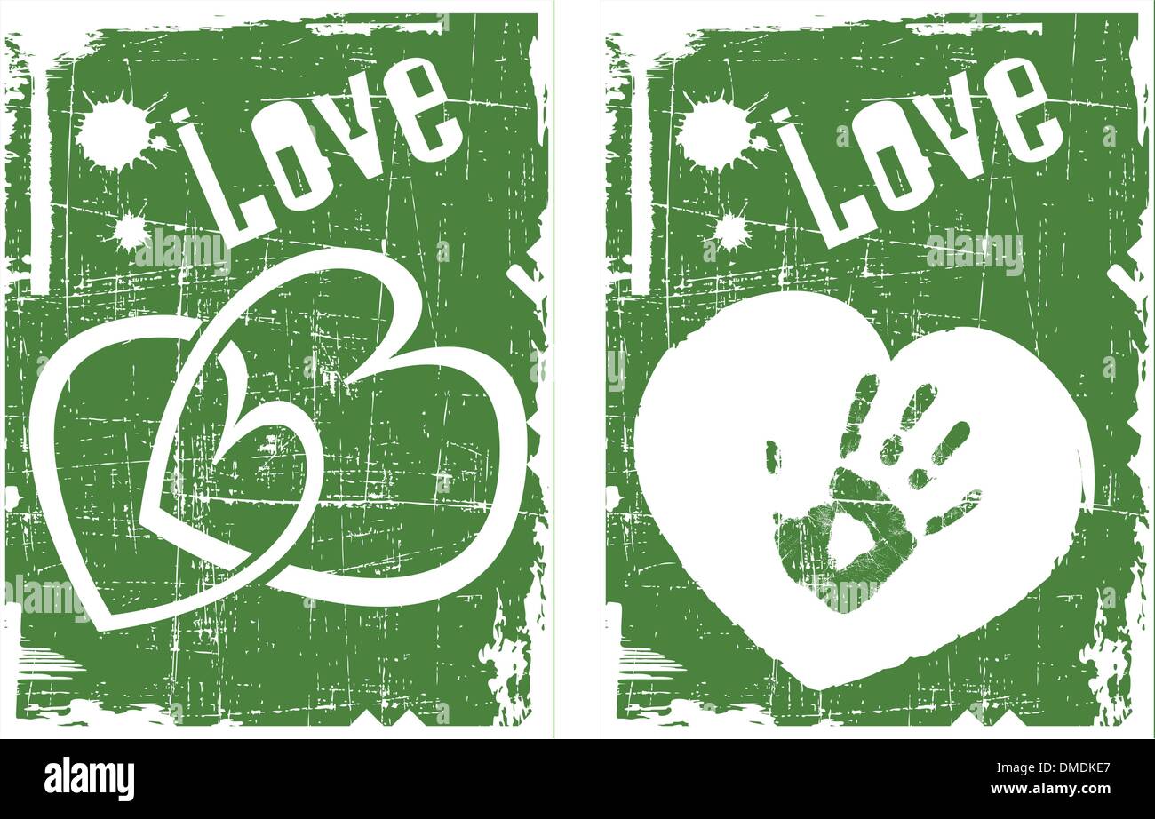 der Vektor retro Grunge Hintergrund-set Stock Vektor