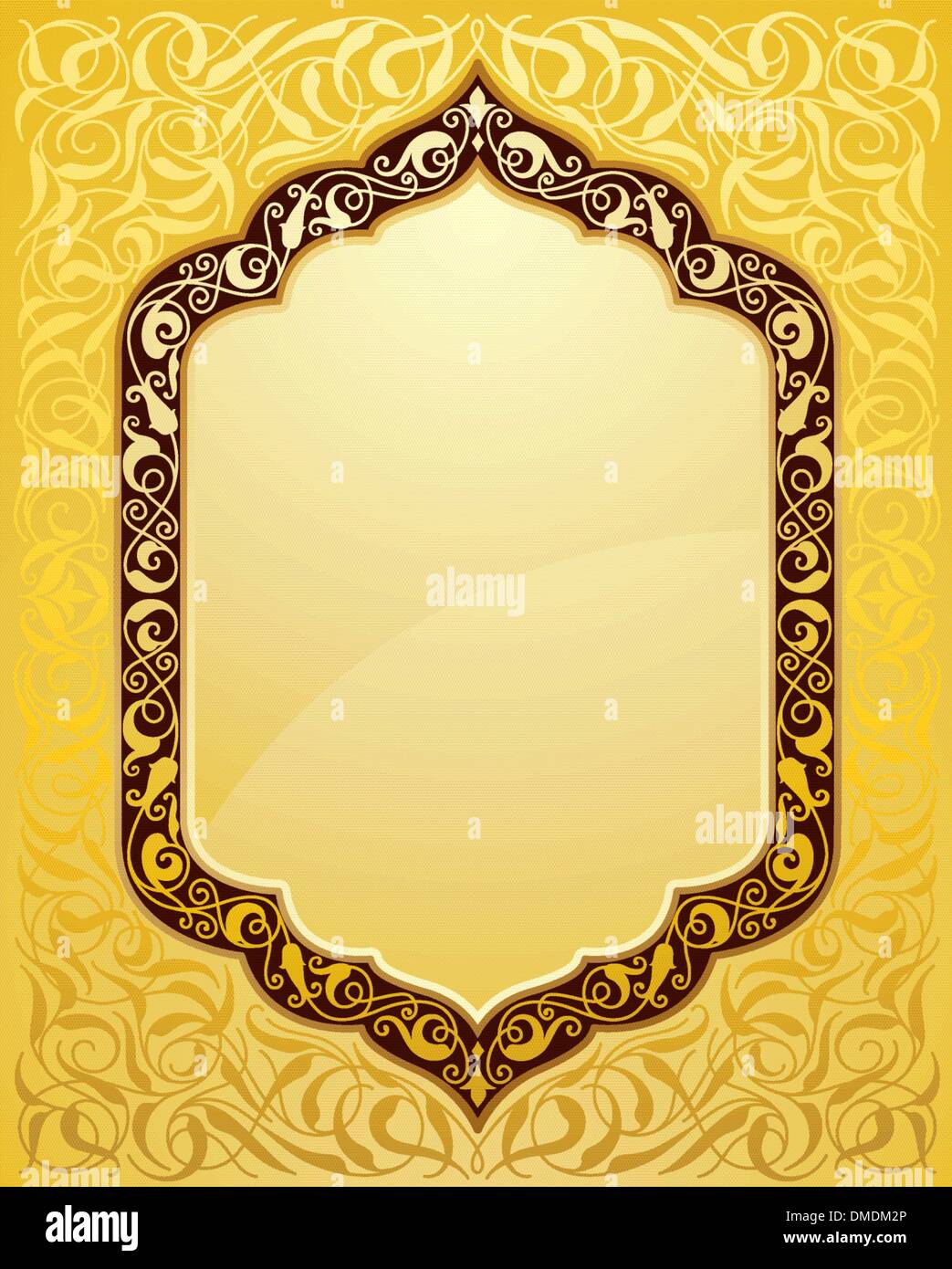 elegante islamische Vorlagendesign im Goldgrund Stock Vektor