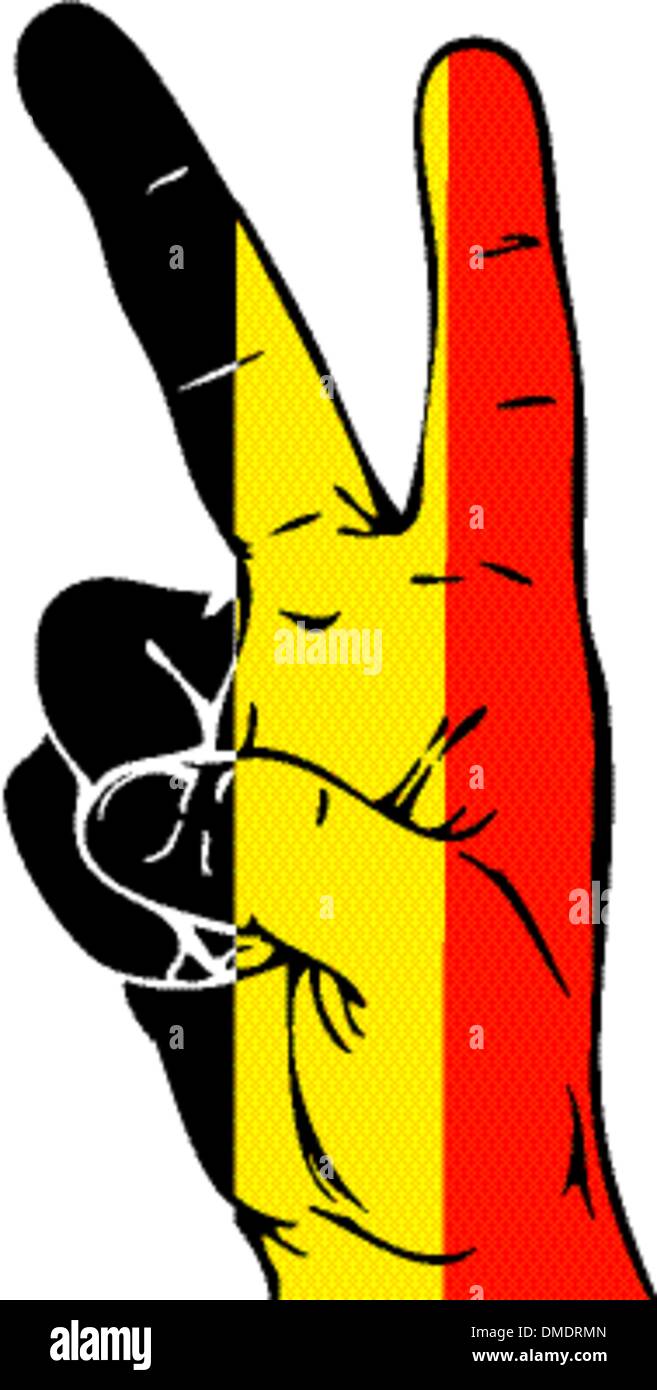 Peace Flagge Zeichen der belgischen Stock Vektor