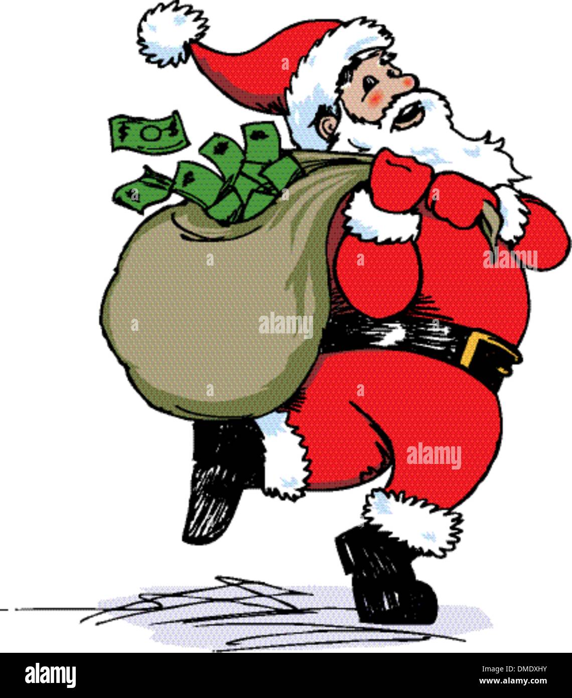 Santas Cash Stock Vektor