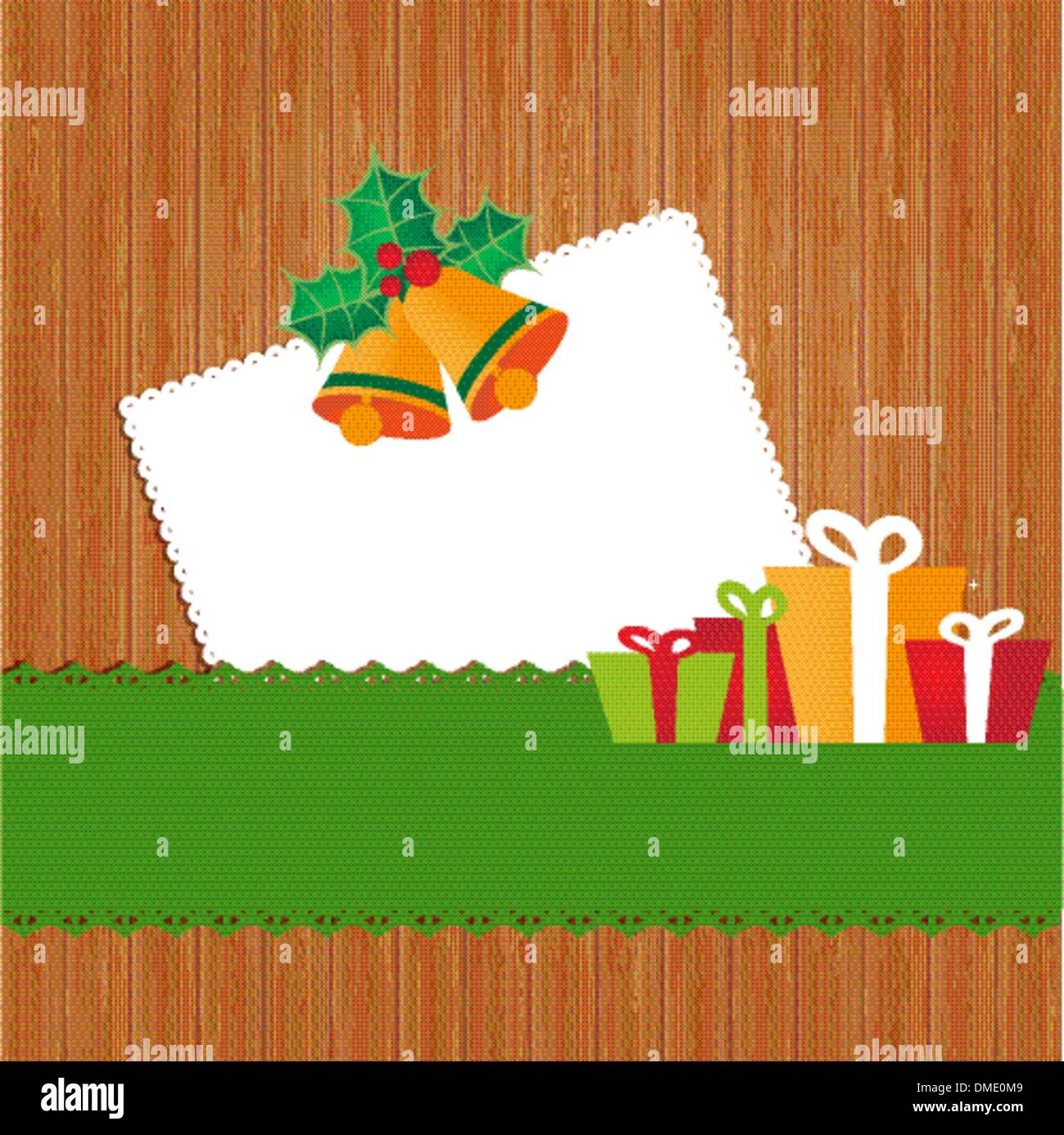 Weihnachtskarte mit Urlaub Elemente festgelegt. Stock Vektor