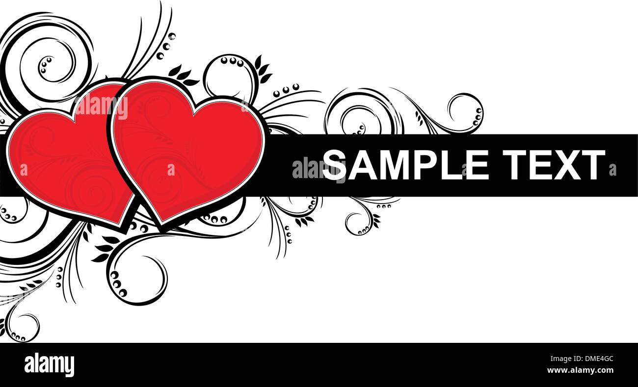 Liebe Herz Ornamente Stock Vektor