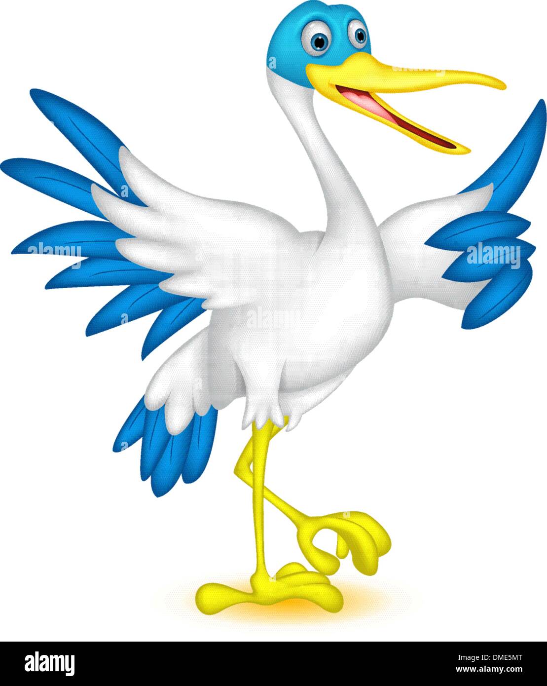 Happy Duck cartoon Daumen oben Stock Vektor