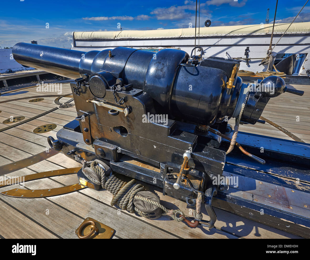 HMS Warrior (1860) war der Name Schiff ihrer Klasse zwei gepanzerte Fregatten gebaut für die Royal Navy in 1859 – 75 Stockfoto