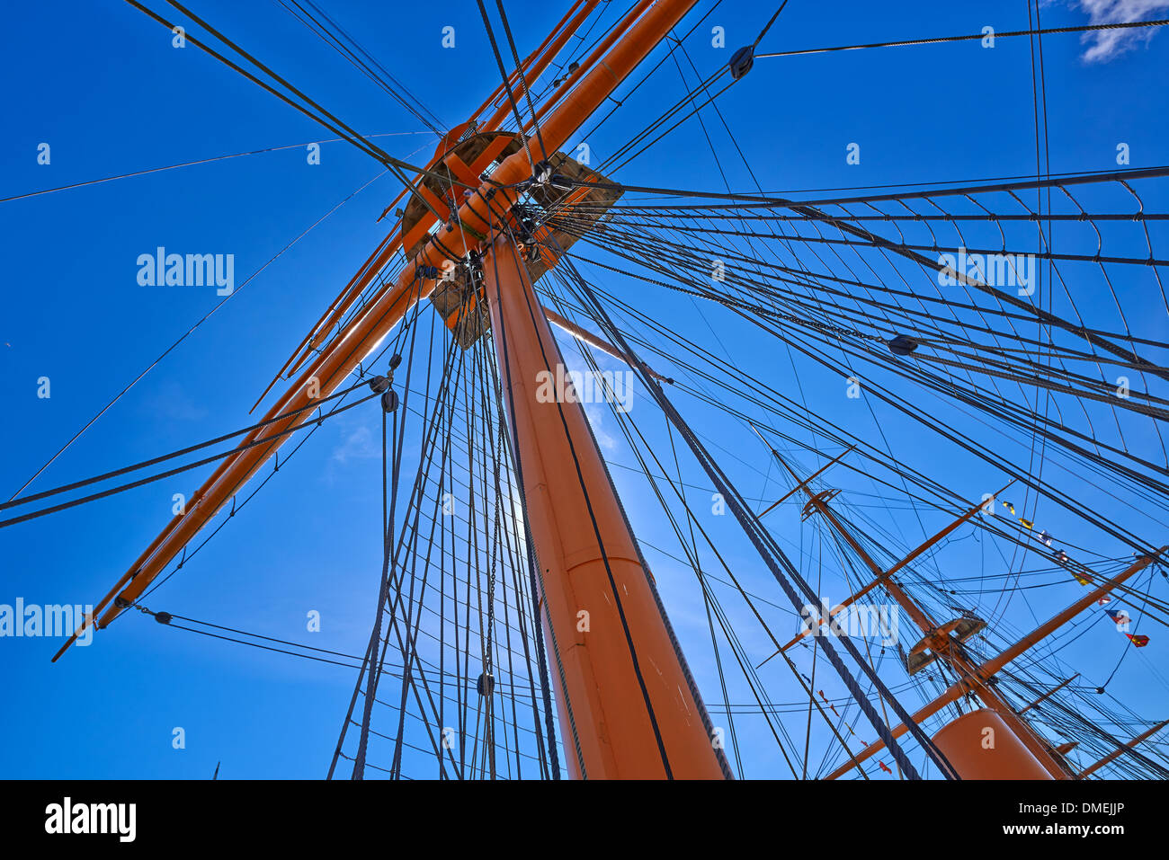 HMS Warrior (1860) war der Name Schiff ihrer Klasse zwei gepanzerte Fregatten gebaut für die Royal Navy in 1859 – 79 Stockfoto